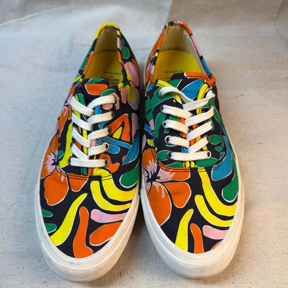 SeaVees Hermosa Plimsoll Shoes Multi Floral Canvas